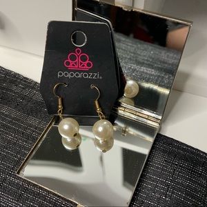 COPY - 6/$20 Paparazzi Accessories Simple Faux Pearl Gold Drop Earrings New